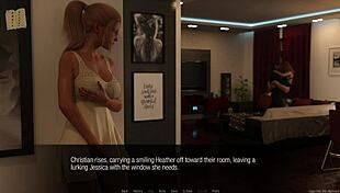 Jessica Oneil teases with big tits for hard monster cock