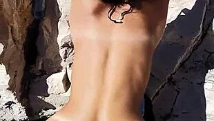 Hot Teen Rides On Public Beach In POV