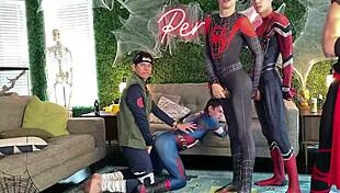 Gay teens in spandex craving sex with amateurs and cosplayers