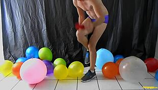Horny gay dilf richard lennox indulges in balloon fetish play with monster cock