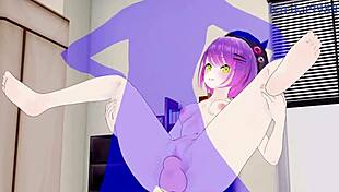 yuzuki choco and tokoyami towa fuck intensely in hentai?