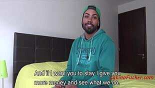 Money-hungry Latino guys engage in hidden cam gay sex with oral blowjobs and fucking