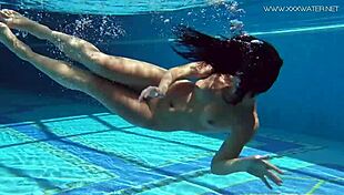 Small Tatted Russian Teen 18+ Jessica Lincoln in the Pool