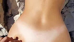 Hot Teen Rides On Public Beach In POV