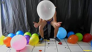 Horny gay dilf richard lennox indulges in balloon fetish play with monster cock