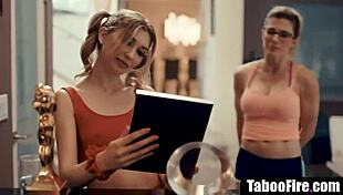 Young Cheerleader in Uniform Pressured into Group Sex with Mature MILF Coach and Her Husband