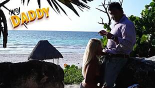 I fucked my friend's girlfriend on the beach with big tits and ass