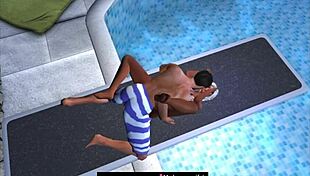 I took this photo at the public swimming pool jumping board