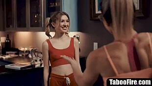 Young Cheerleader in Uniform Pressured into Group Sex with Mature MILF Coach and Her Husband