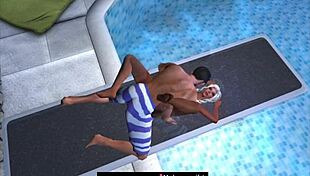 I took this photo at the public swimming pool jumping board