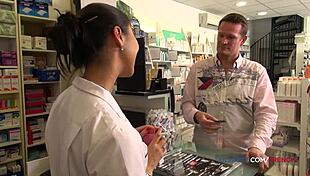 this french pharmacist is getting her ass fucked by a huge dick 😏