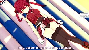 Feeling the passion as Houshou Marine gets fucked on the beach