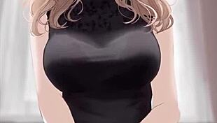 i'm watching this anime girl ride that big cock and get all cummed up, it's so hottt