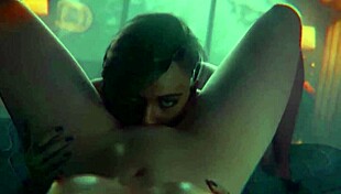 3D animated lesbian porn with cunnilingus and kissing