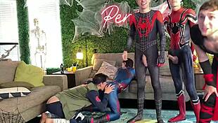 Gay teens in spandex craving sex with amateurs and cosplayers