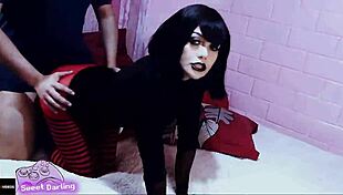 Hot Goth Stepsister Loves Hard Fuck