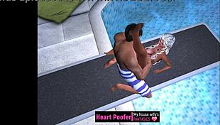 I took this photo at the public swimming pool jumping board