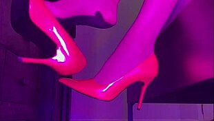 Paulette Lerouge Dangles Sexy High Heel Shoes in Stockings!