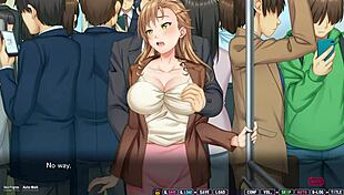 My horny ex-classmate trophy wife EP2 - FUCKING her in the PUBLIC train.