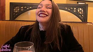 Cheating Boss Receives Surprise Facial in Pub Toilets. She Swallows Cum with Big Natural Tits Exposed.