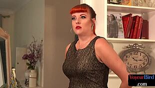 Femdom Redhead Lingerie Milf Teasing Session