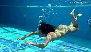 Small Tatted Russian Teen 18+ Jessica Lincoln in the Pool