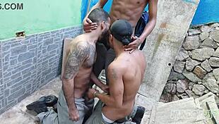 Lunchtime Break For Intense Group Action