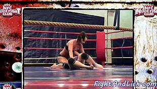 I’m loving these European babes wrestling and licking in the ring!