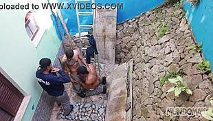 Lunchtime Break For Intense Group Action