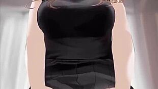 i'm watching this anime girl ride that big cock and get all cummed up, it's so hottt