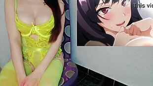 Your friend now has huge tits and can't resist squirting her wet pussy in this hentai cosplay.