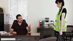 goth teen gets rough sex in community service 😈 with deepthroat and big cock