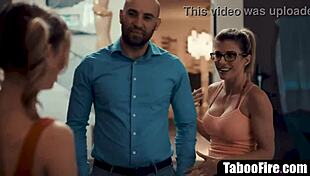 Young Cheerleader in Uniform Pressured into Group Sex with Mature MILF Coach and Her Husband