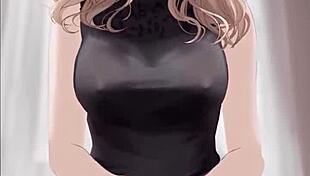 Dívám se na tu anime holku, jak jezdí na tom velkém ptáku a dostává všechno naspermované, je to tak horký