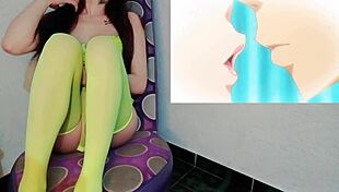 Your friend now has huge tits and can't resist squirting her wet pussy in this hentai cosplay.