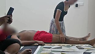 Flashing To Massage Girl In Front Of Wife