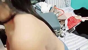 real couple sheila ortega rides monster cock with dirty talk on bed