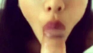 Intense cumshot in deep throat of eager cocksucker during homemade session