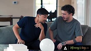 Stacked milf Pristine Edge banged by stepson and buddy