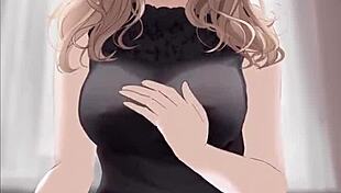 i'm watching this anime girl ride that big cock and get all cummed up, it's so hottt