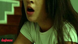 Explosive step family sex with Nicole Sage and Chad Alva in dog house