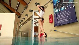 Czech Teen 18+ Undresses Quickly Underwater and Shows Her Body