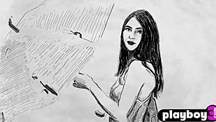 Stunning Brunette Model Undresses Outdoor in Lingerie