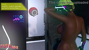 Futa3dx horny blue hair bitch sucks futa cock in anime hentai