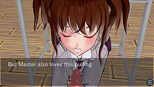 Karin Feels Love Under The Desk In Her School Blazer During Oral.