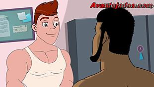 Cartoon Muscular Slut Fucks In Academy 😏