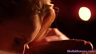 Busty blonde Angel Wicky indulges in sensual anal play with rimjob.