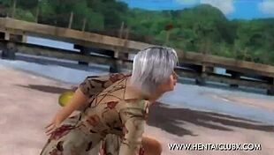 Sexy christie shows off her ecchi dress