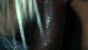 Specific Scene of Pretty Blonde Slut Sucking Big Black Cock with Cum