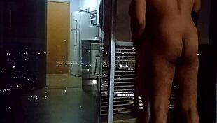 Day 51 of anal adventures: passionate sex on the balcony with a moaning teen